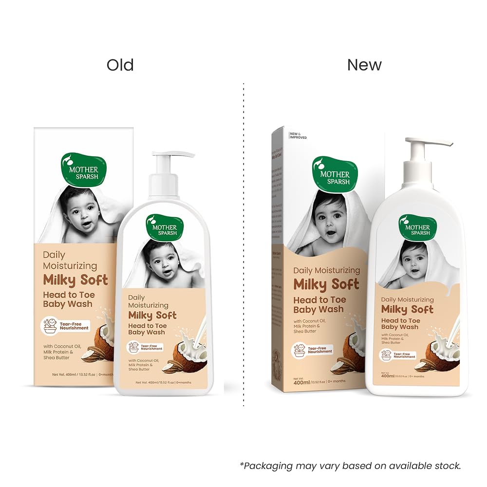 Mother Sparsh Milky Soft Head to Toe Baby Wash & Baby Shampoo-400ml