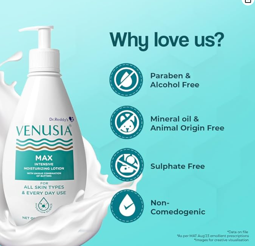 Venusia Max Intensive Moisturizing Lotion -  500gm