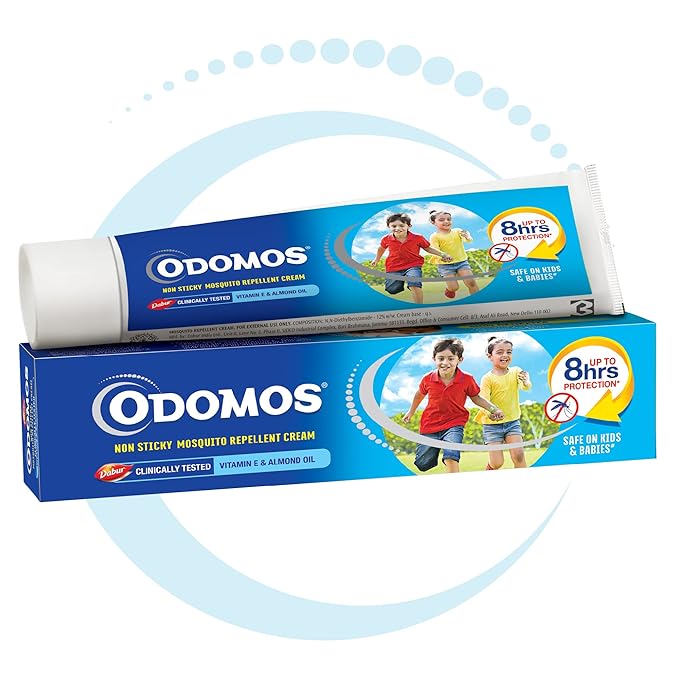 Odomos Non-Sticky Mosquito Repellent Cream 50 Gm, Pack of 1