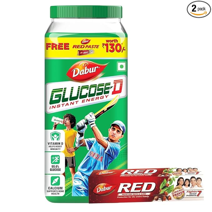 Dabur Glucose D Instant Energy Drink - 1kg x2