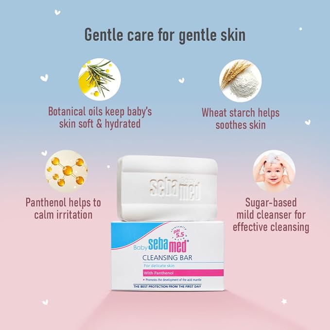 Sebamed Baby Cleansing Bar - Pack of 150g gallery image 4