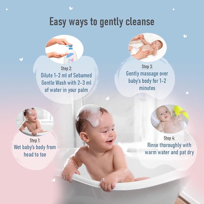 Sebamed Baby Gentle Wash | pH 5.5 | Baby Body Wash | Soap Free | Tear Free | 200ml gallery image 2