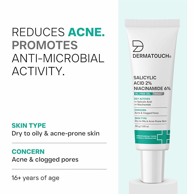 Dermatouch Salicylic Acid 2% Niacinamide 6% Anti-Acne Oil-Free Gel - Pack of 30g gallery image 3