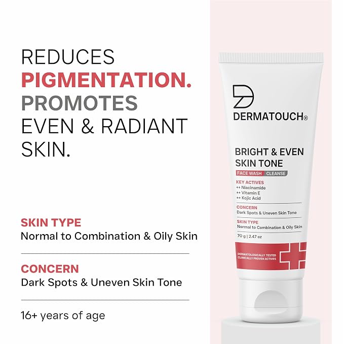 Dermatouch Bright & Even Tone Face Wash - Pack of 70g gallery image 3
